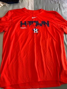 Nike Orange Houston H-Town Graphic Tee-worn once